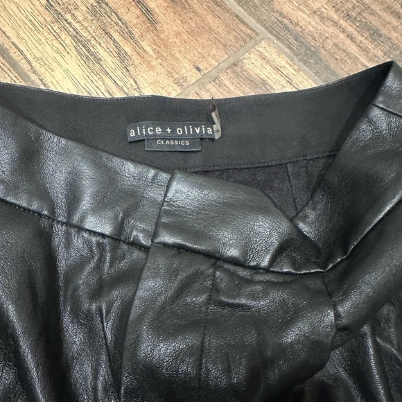 Alice + Olivia Faux Leather Pants - Picture 2 of 3